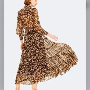 Misa Los Angeles Animal Print Maxi Dress
